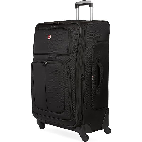 SWISSGEAR 7366 Expandable Hardside Spinner (Large Checked, Black